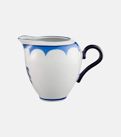 Aquazzura Casa Jaipur Porcelain Creamer (32cl) In Blue