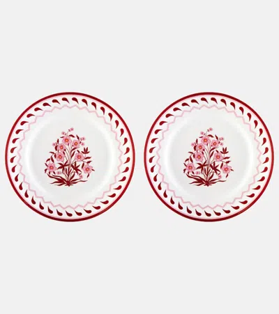 Aquazzura Casa Jaipur Set Of 2 Dinner Plates In Multicolor