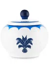 Aquazzura Casa Jaipur Porcelain Sugar Bowl In White