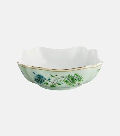 Aquazzura Casa Secret Garden Porcelain Salad Bowl (23cm) In Green