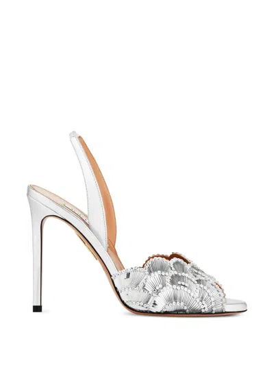 Aquazzura Ce Soir Crystal-embellished Heeled Sandals In Multi