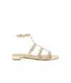 AQUAZZURA INFINITY CHAIN FLAT SANDALS