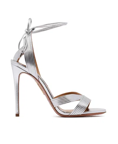 Aquazzura Chain High-heeled Sandals In White