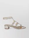 Aquazzura Infinity Chain Sandal In Mirrored Leather