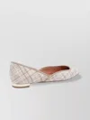 Aquazzura Check Tweed Pointed Toe Ballet Flats