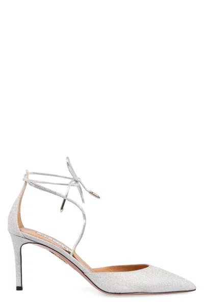 Aquazzura Cherry Pointy-toe Pumps In Silver