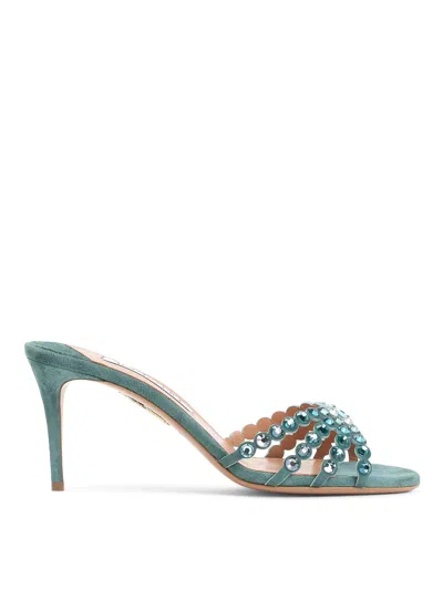 Aquazzura Tequila Mules In Green