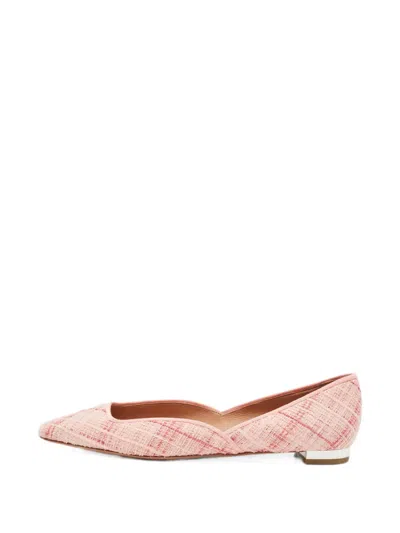 Pre-owned Aquazzura Christy Ballet Flats In Pink