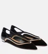Aquazzura Cinemax Suede Ballet Flats In Black