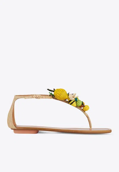 Aquazzura Citrus Punch Flat Sandals