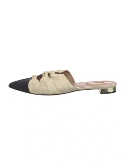 Pre-owned Aquazzura Colorblock Pattern Mules