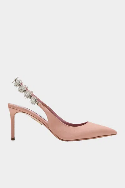 Aquazzura Comet Sling 75 In Mademoiselle Pink
