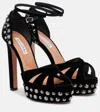 Aquazzura Verzierte Plateausandalen Cosmic Love 130 In Black