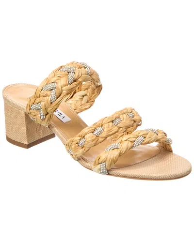 AQUAZZURA AQUAZZURA COSTIERA CRYSTAL 50 RAFFIA SANDAL
