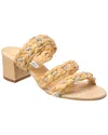 Aquazzura Costiera Crystal-embellished Cord-trimmed Raffia Sandals