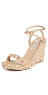 Aquazzura Costiera 120 Embellished Espadrille Wedges In Natural