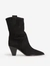 Aquazzura Boogie 70 Suede Ankle Boots In Black