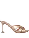 Aquazzura Kiss Me Quick Mule 85 In Light Cooper In Neutral