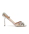 Aquazzura Tequila 85 Crystal-embellished Sandals In Nude
