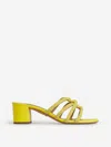 Aquazzura 60mm Moondust Sandals In Yellow