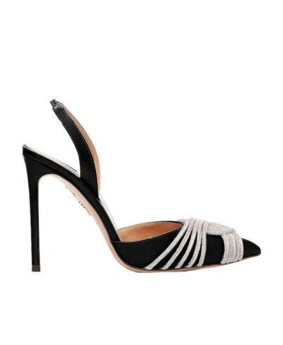AQUAZZURA CRYSTAL-EMBELLISHED 115MM HEELED PUMPS