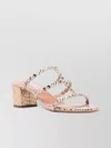 Aquazzura Crystal Embellished Block Heel Sandals
