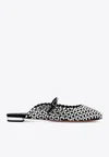 Aquazzura Crystal-embellished Flat Mules