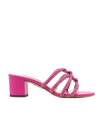 AQUAZZURA 60MM CRYSTAL-EMBELLISHED MULES