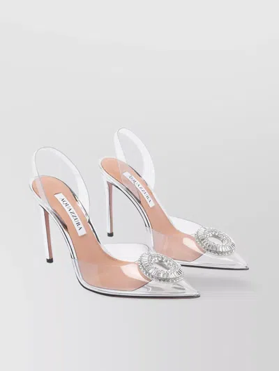 Aquazzura Crystal Embellished Pointed Toe Pumps