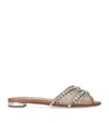 Aquazzura Crystal-embellished Temptation Slides In Pink