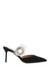 Aquazzura 75mm Crystal Hoop Pointed-toe Mules