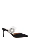 Aquazzura 75mm Crystal Hoop Pointed-toe Mules
