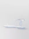 Aquazzura Almost Bare Crystal Jelly Sandal Flats Transparent