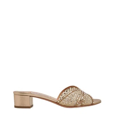 Aquazzura Crystal Lover Mule 35 In Pink