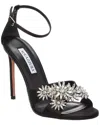 AQUAZZURA AQUAZZURA CRYSTAL MARGARITA 105 SATIN SANDAL