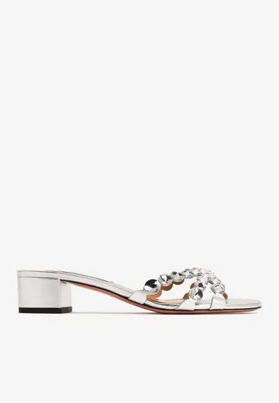 Aquazzura Crystal Mirage 35 Crystal-embellished Mules