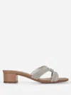 Aquazzura Crystal Muse Sandal 35 In Brown