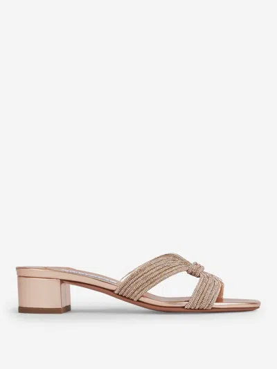 Aquazzura Crystal Muse Sandals In Multi