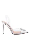 Aquazzura 120mm Crystal-embellished Slingback Pumps In White