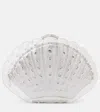 Aquazzura Crystal Shell Embellished Clutch In Transparent