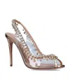Aquazzura Temptation Crystal Decorated With High-heeled Sandals In Gold