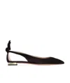 Aquazzura Love Affair 10mm Ballerina Shoes In Black