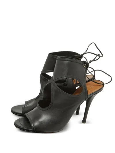 Pre-owned Aquazzura Cutout-detail Sandals In Black
