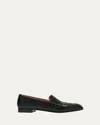 Aquazzura Cy Embossed Leather Loafers In Black
