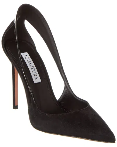 Aquazzura Dangerous Liaisons 105 Suede & Patent Pump In Multi