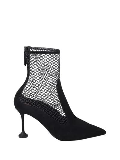 Aquazzura Dawn Mesh Bootie 85 In Black