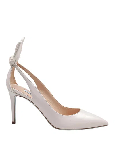 Aquazzura Decollete Bow Tie 85 In Nappa Bianca In White