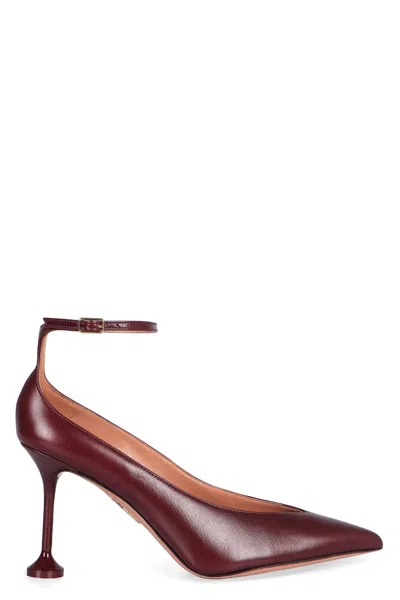 Aquazzura Décolleté Strong In Leather In Burgundy