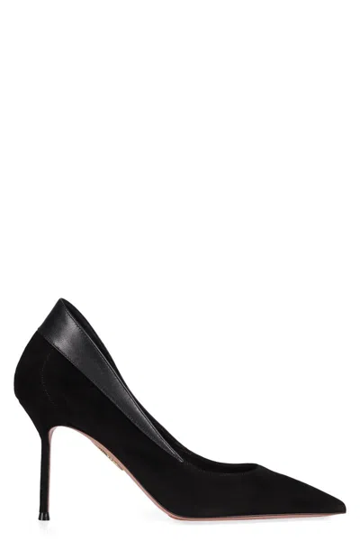 Aquazzura Décolleté Suede Glove In Black