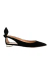 Aquazzura Love Affair 10mm Ballerina Shoes In Black